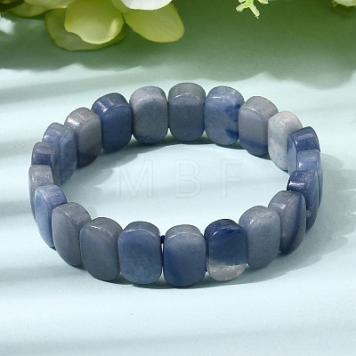 Natural Blue Aventurine Beaded Stretch Bracelets for Women Men BJEW-D461-02A-1