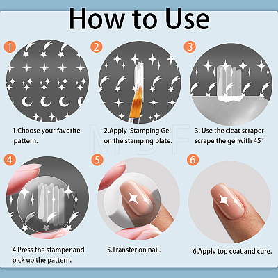 Stainless Steel DIY Nail Art Templates MRMJ-WH0098-041-1