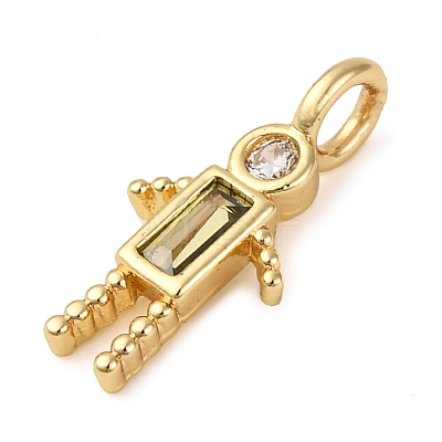 Brass Micro Pave Cubic Zirconia Pendants ZIRC-I356-17G-A12-1