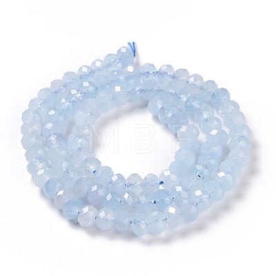 Natural Aquamarine Beads Strands G-E362-05-6mm-1