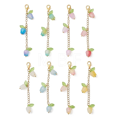 8Pcs Acrylic Pendant Decorations HJEW-JM04704-01-1