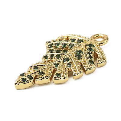 Brass Micro Pave Cubic Zirconia Pendants LS-KK-G534-01B-G-1
