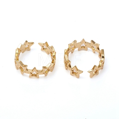 Adjustable Brass Cuff Rings X-RJEW-G105-03G-1