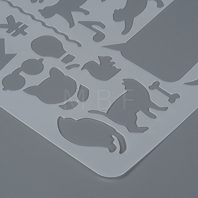 Plastic Reusable Drawing Painting Stencils Templates DIY-F018-B22-1