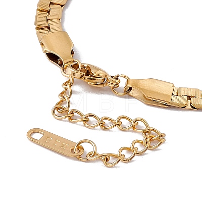 316 Stainless Steel Flat Link Chain Bracelet for Women BJEW-G655-09G-1