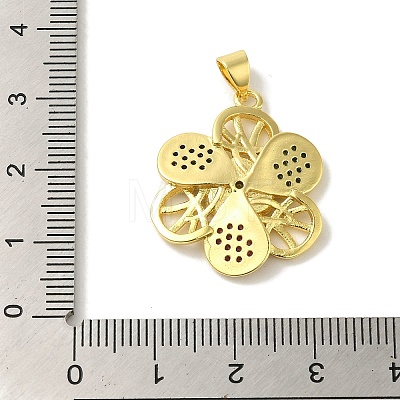 Brass Micro Pave Colorful Cubic Zirconia Pendants KK-Z042-20G-03-1