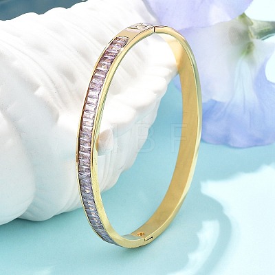 304 Stainless Steel Rhinestone Bangles for Women BJEW-Z092-02G-1