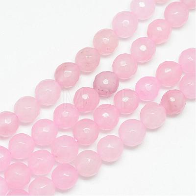 Natural White Jade Bead Strands G-R346-10mm-18-1