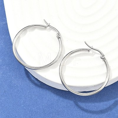 Tarnish Resistant 304 Stainless Steel Hoop Earrings EJEW-F105-09P-1