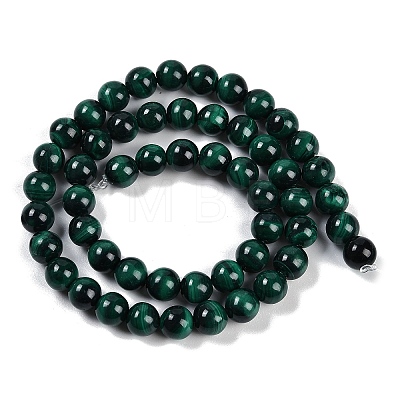 Natural Malachite Beads Strands G-F461-05-8mm-1