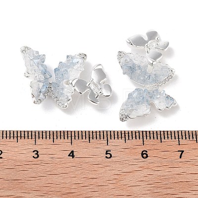 Natural Crystal Quartz Butterfly Links KK-B102-15S-1