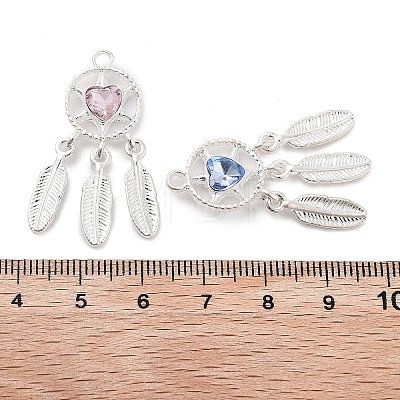 Rack Plating Alloy Rhinestone Pendants PALLOY-F311-19S-1