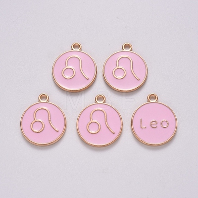 Alloy Enamel Pendants ENAM-S124-01B-09G-1