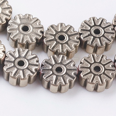 PVD Vacuum Plating Electroplate Non-magnetic Synthetic Hematite Beads Strands G-F534-H01-1