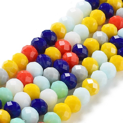 Glass Beads Strands EGLA-A034-M8mm-33-1