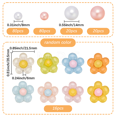 16Pcs Translucent Resin Cabochons RESI-SP0001-66-1