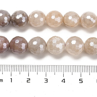 Electroplated Natural Quartz Round Beads Strands G-L598-A06-01-1