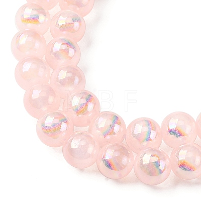 Plating Natural Selenite Beads Strands G-G120-A01-01-02-1
