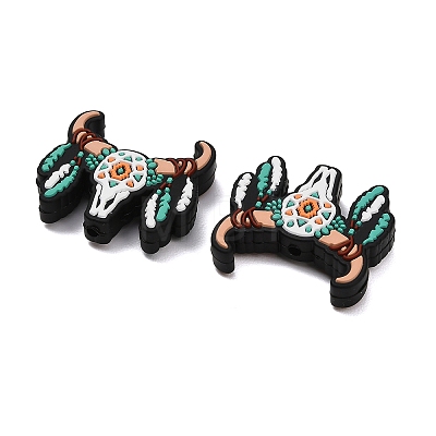 West Cowboy Theme Food Grade Eco-Friendly Silicone Beads SIL-T058-04A-1