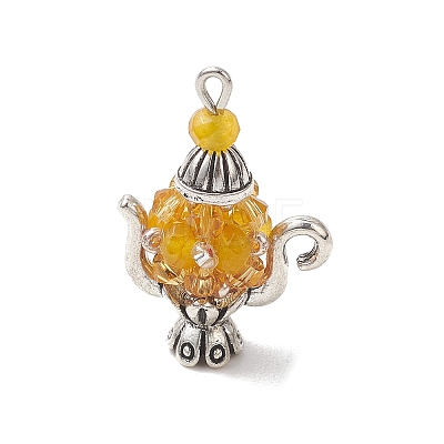 Glass Seed Beaded Pendants PALLOY-MZ01273-03-1