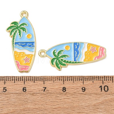 Ocean Alloy Enamel Pendants X-ENAM-B041-01T-1