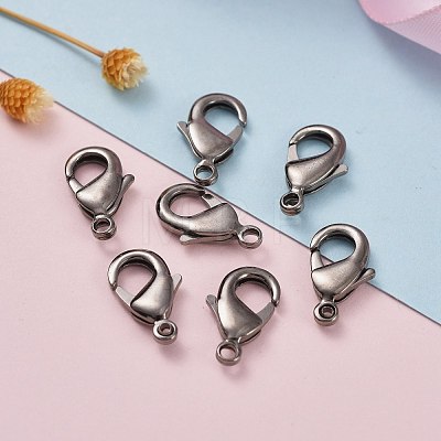 Brass Lobster Claw Clasps X-KK-903-B-NF-1