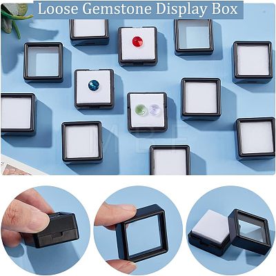 Plastic Loose Diamond Display Boxes CON-WH0087-55A-1