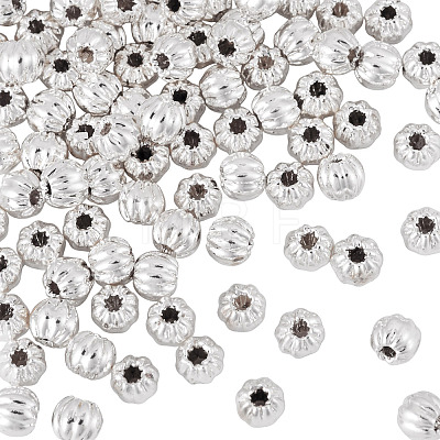 100Pcs Brass Pumpkin Beads KK-TA0008-55-1