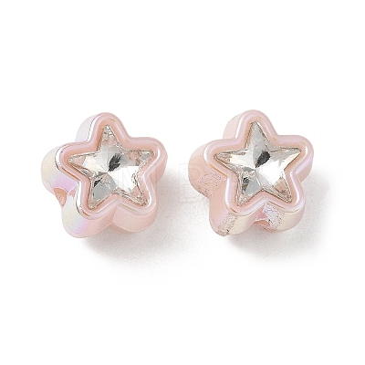 Baking Painted Acrylic & Rhinestone Beads RB-CBA19D7-03A-1