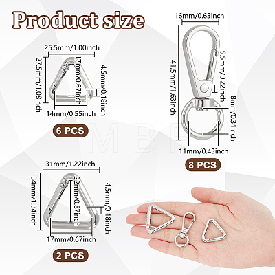 8Pcs Zinc Alloy Swivel Clasps FIND-GA0005-37P-1