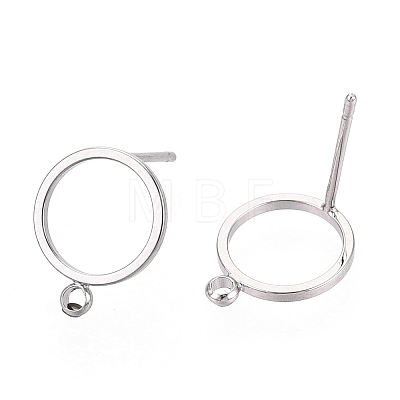 Brass Stud Earring Findings KK-S348-358-P-1