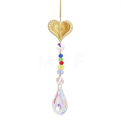 Hollow Alloy Hanging Ornaments HJEW-Q012-05F-1