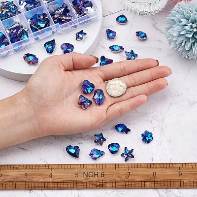 Glass Rhinestone Pendants YS-TAC0007-01A-1