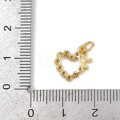 Brass Micro Pave Cubic Zirconia Charms LS-KK-H077-02G-01-1