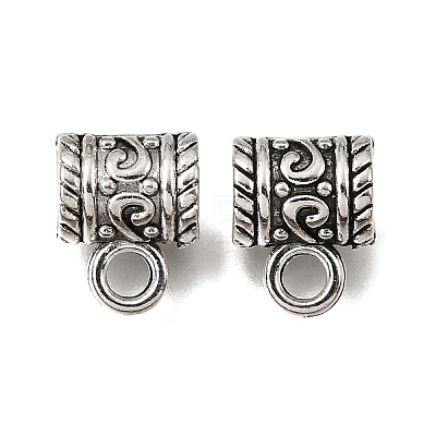 Tibetan Style Alloy Tube Bails FIND-Z128-11AS-1
