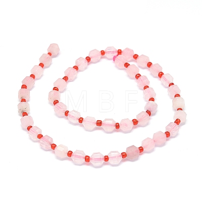 Natural Rose Quartz Beads Strands G-O201B-24-1
