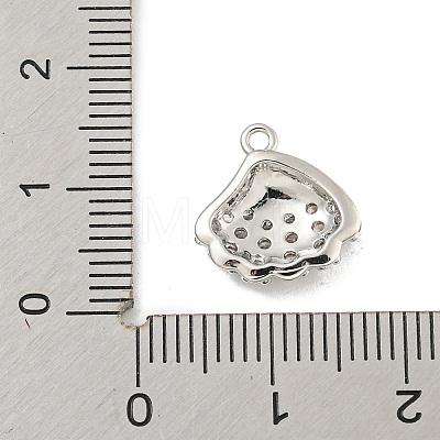 Rack Plating Brass Micro Pave Clear Cubic Zirconia Charms KK-P277-10P-1