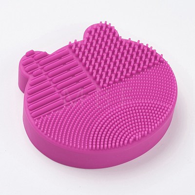 Silicone Makeup Cleaning Brush Scrubber Mat Portable Washing Tool MRMJ-H002-01B-1