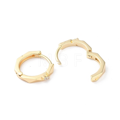 Brass Micro Pave Cubic Zirconia Hoop Earrings EJEW-P259-10G-1