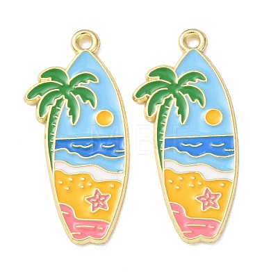 Ocean Alloy Enamel Pendants X-ENAM-B041-01T-1