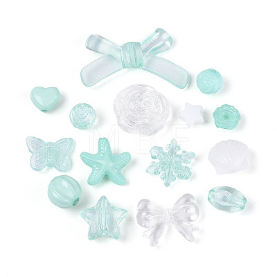 Transparent & Opaque Acrylic Beads TACR-T028-26E-1