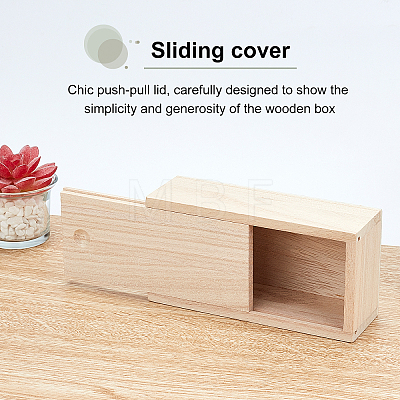 Unfinished Natural Candlenut Card Keeper Box CON-WH0074-91A-1