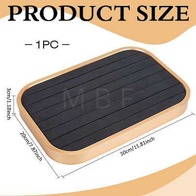 7-Slot Iron with Microfiber Ring Organizer Display Trays ODIS-WH0086-245-1