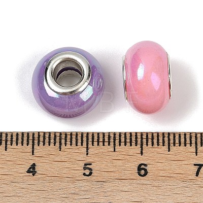 Opaque Resin European Beads RESI-C059-01G-1