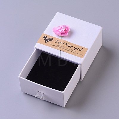 Cardboard Jewelry Ring Box CON-WH0068-74C-06-1