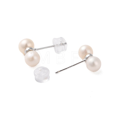 925 Sterling Silver Studs Earring EJEW-H002-13P-1