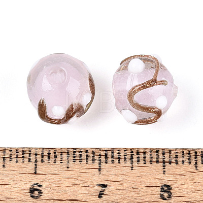 Handmade Gold Sand Lampwork Beads LAMP-N038-01F-1