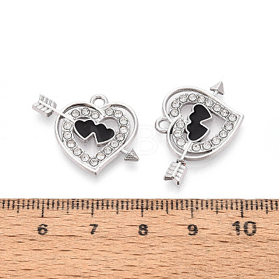 Alloy Rhinestone Pendants FIND-N012-02P-1