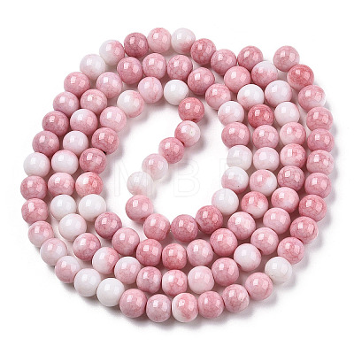 Opaque Crackle Glass Round Beads Strands GLAA-T031-01I-1