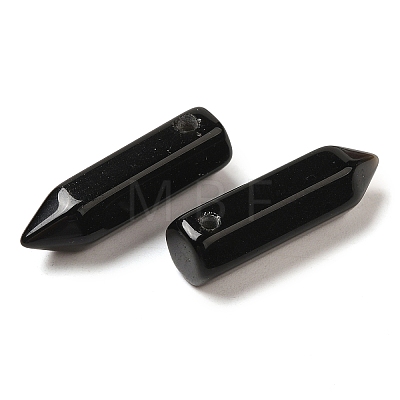 Natural Obsidian Pointed Pendants G-C158-05H-1